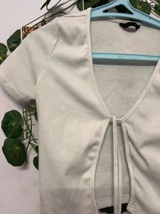 Cute Tie-Front Crop Top