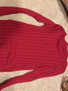 Red Knit Turtleneck