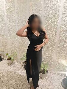 Elegant Black Slit Gown