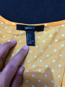 Forever 21 Mustard Wrap Top