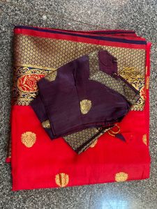 Red art Silk Saree