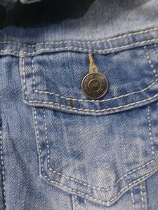 Denim Jacket with Kitty Details