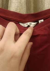 Maroon Crop Top