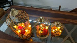 Iron Metal Cage Tea Candle Light Holder(small)