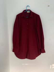 Maroon Textured Co-Ord Set | Elegant &amp; Comfortable