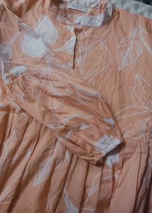 Peach Floral Top