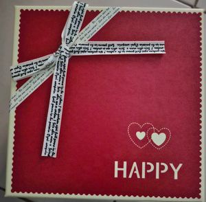 Happy Gift Box with Ribbon