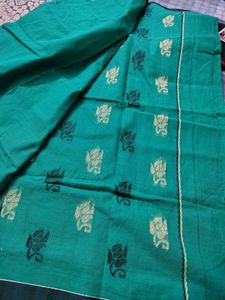 Green Cotton Saree