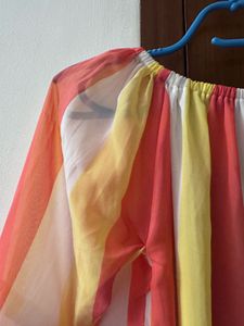 Off Shouldered Dress With Adjustable Waist