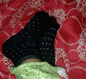 Black Patterned Socks