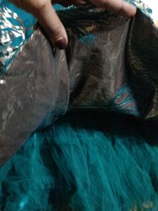 Teal &amp; Gold Girls&#39; Party Dress