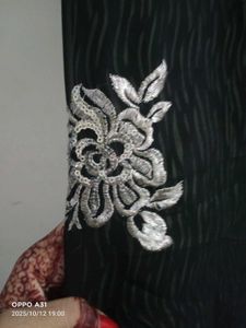 Elegant partywear Black Saree