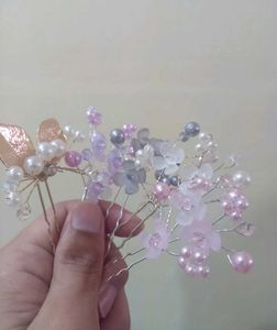 Floral Pearl Hair Pins - sets of 2