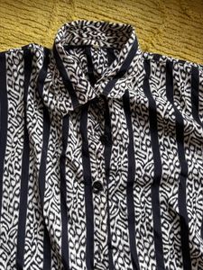 Patterned Button-Down Shirt