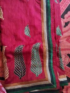 Red Embroiderey Saree