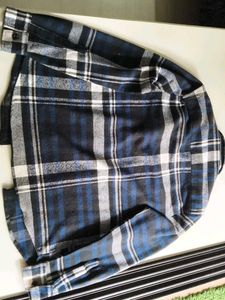 Blue Plaid Flannel Shirt