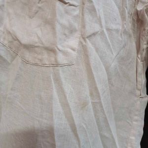 Linen White Shirt - Size - 40/Large To XL
