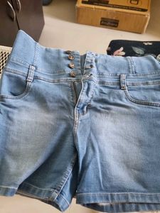 Denim High Waist Shorts
