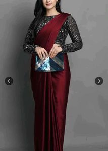 Elegant Maroon Saree