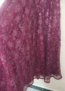 Elegant Maroon Evening Gown