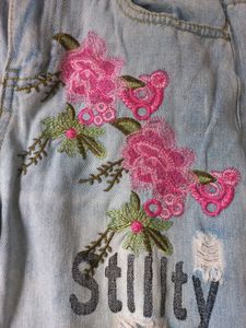 Floral Embroidered Jeans