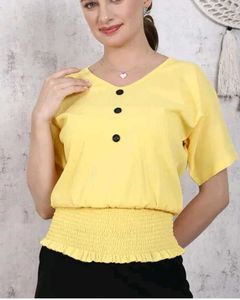 Yellow Casual Women's Top