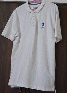 USPA White Polo T-Shirt