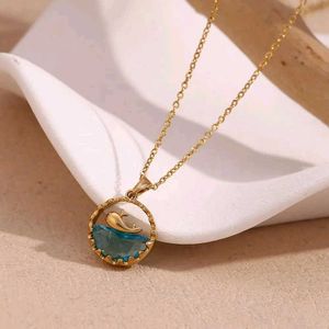blue Whale Pendant Necklace