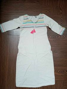 White Embroidered Kurta