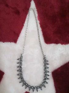 Spiked Silver Necklace