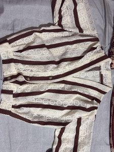 Lace Striped Top
