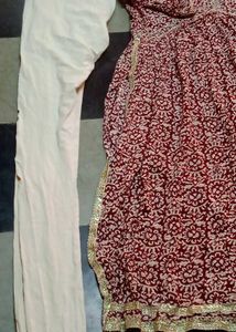 Maroon Floral Print Kurta