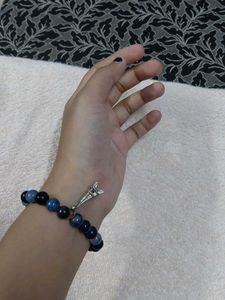 Bracelet Eiffel Tower blue beaded
