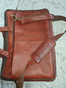 Pure leather laptop bag