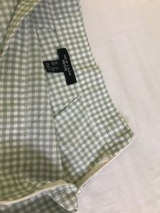 Gingham Ruffle Mini Skirt Waist 24