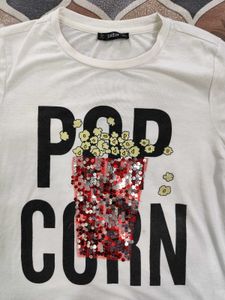 Shein Popcorn Graphic Tee
