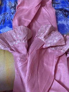 Pink Golden Kurta Pent Set