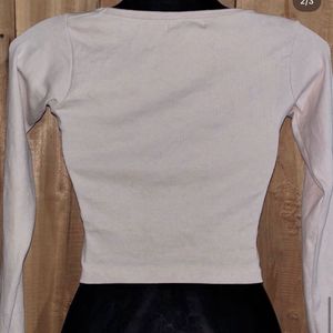 Ribbed Long Sleeve Crop Top
