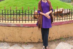 Purple Cotton Kurta