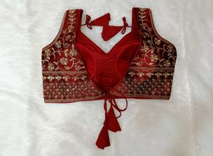 Embroidery Golden work Sleeveless blouse