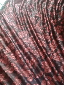 Maroon N Black Frill Saree