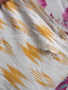 Yellow Cotton Kurti Set