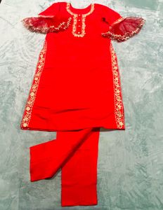 Beautiful Red Suit With Trouser