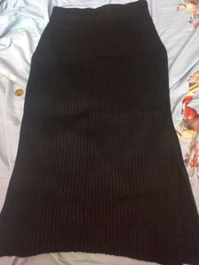 Set Of 2 - Black &amp; Grey Skirts Woollen
