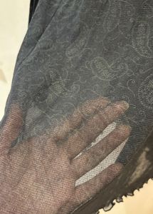 Front Tie Beautiful Black Mesh Top