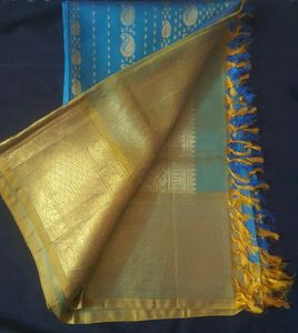 Kanjeevaram Silk Saree with Stiched Blouse