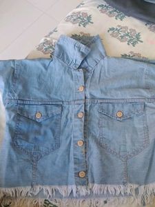 Denim Fringe Jacket