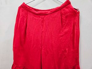 Beautiful Cherry Red Georgette Cord Set