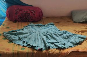 Denim Flared Skirt - One Of A Kind