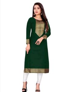 Straight Look Kurti With  Black Border